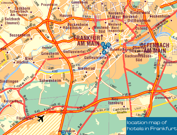 frankfurt regional carte